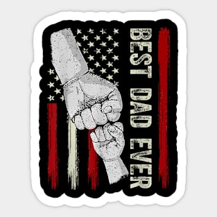 Best Dad Ever Father'S Day Flag America 4Th Of July Sticker